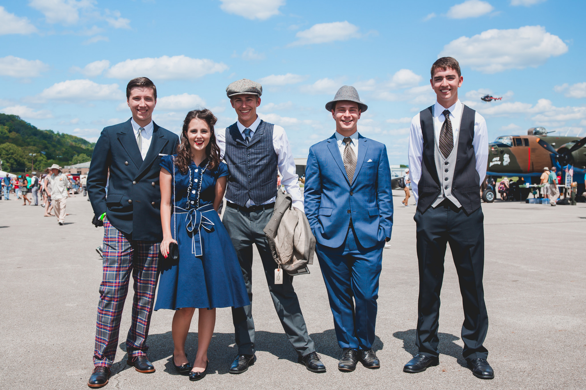 photo of guests at a special event (1940s day)