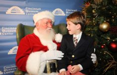 santa and suit kid santa with child in suit