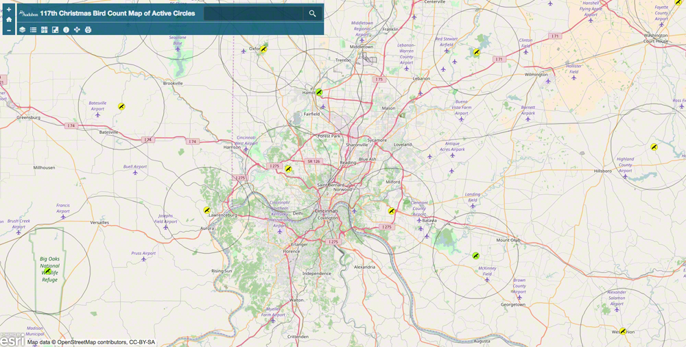Bird count map