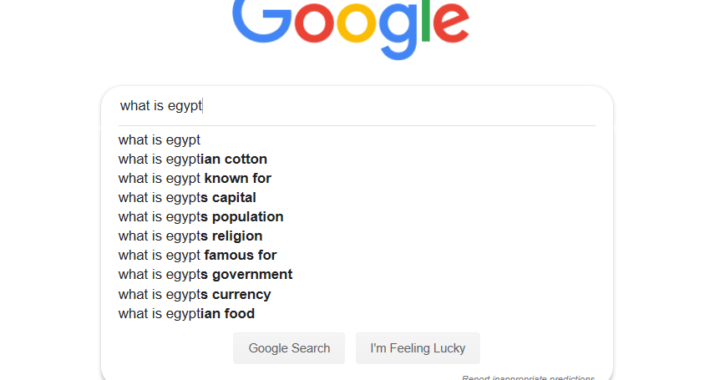 A sample of Google's Egypt questions