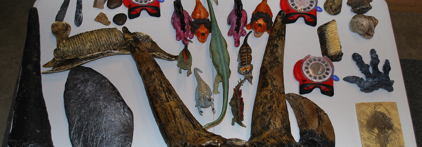 exploration stations photo of educational items on a table top