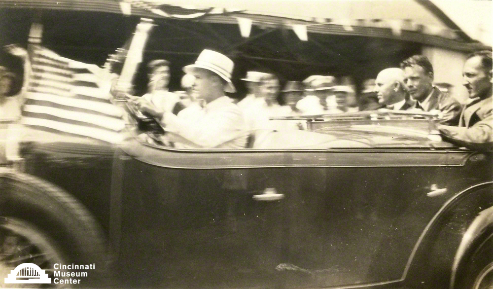 Charles Lindbergh welcomed at Lunken in 1927