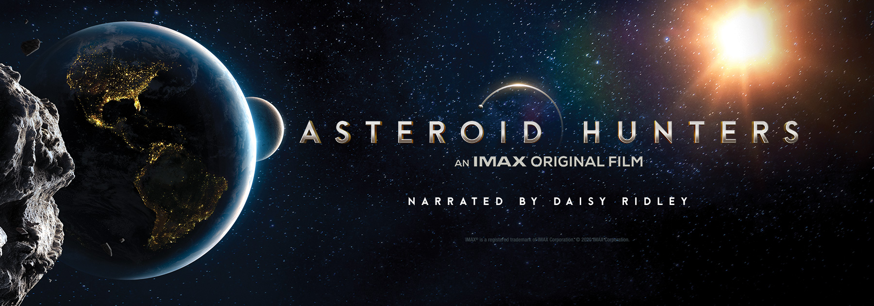 Promotional image from the omnimax film Astroid Hunters