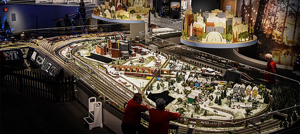 image of Holiday Junction trains from above