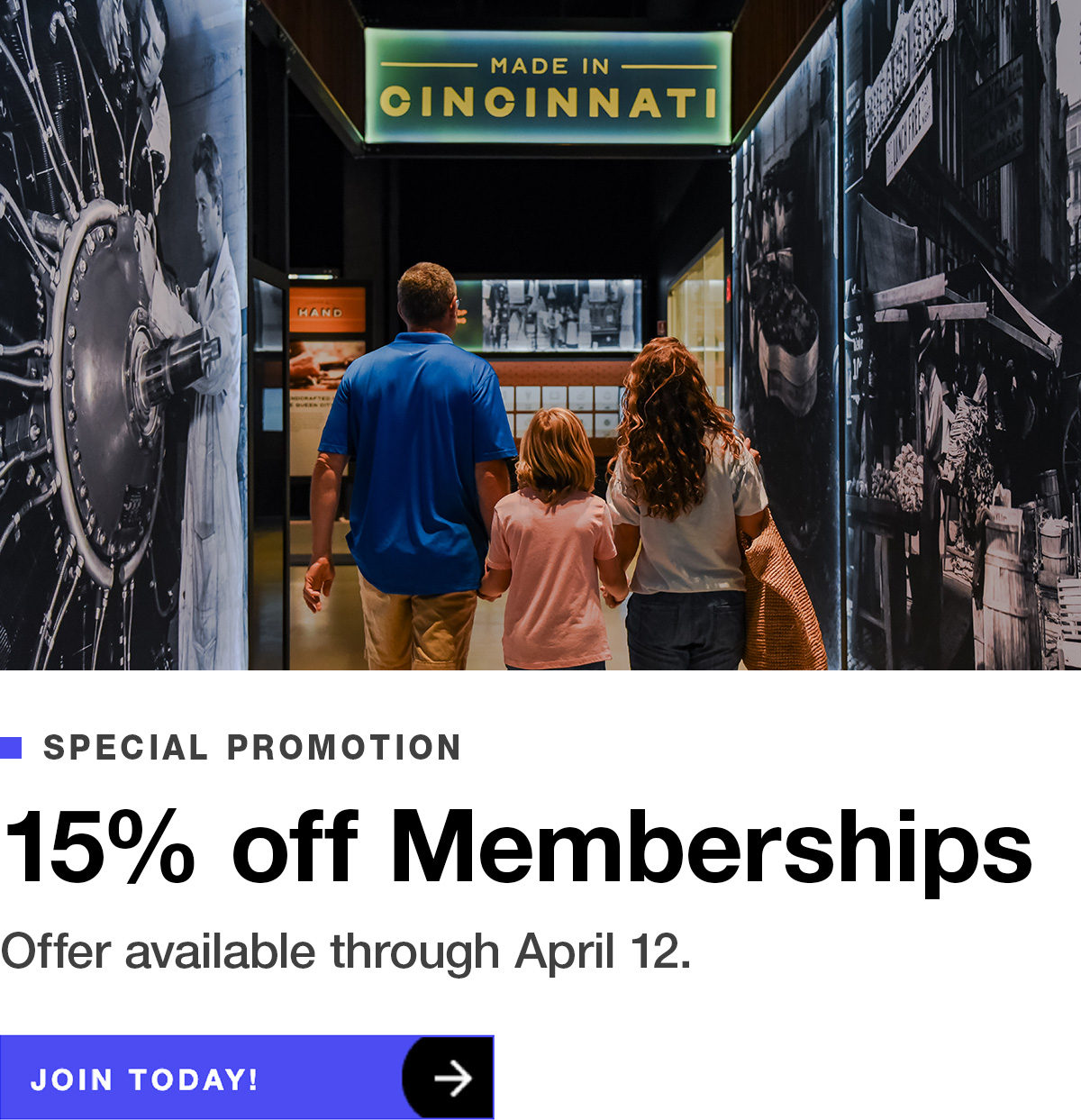 Special promotion. 15% off Memberships
Offer available through April 12. Join Today!