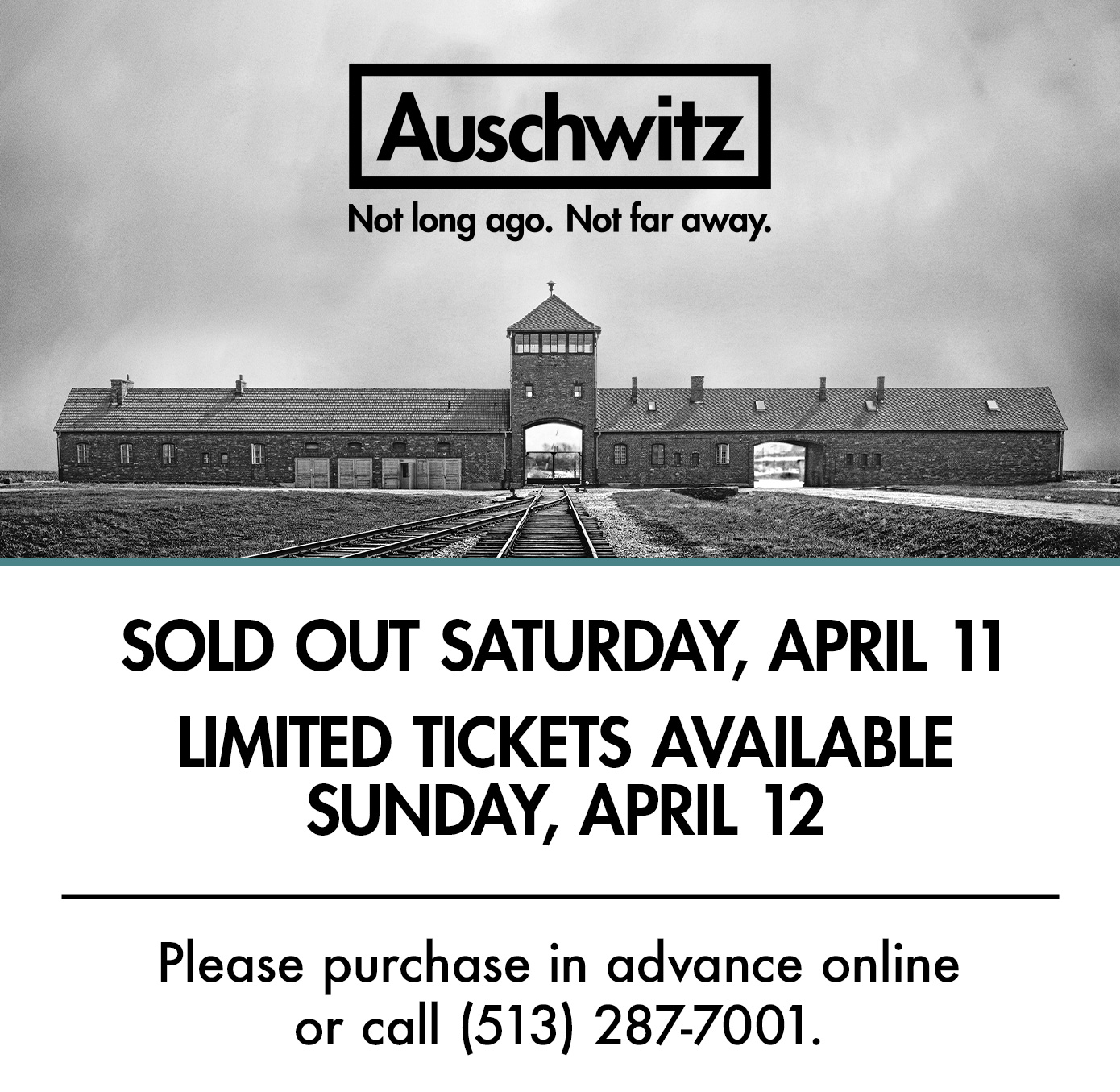 SOLD OUT Saturday, April 11. Limited tickets available Sunday, April 12. Please purchase in advance online or call (513) 287-7001.